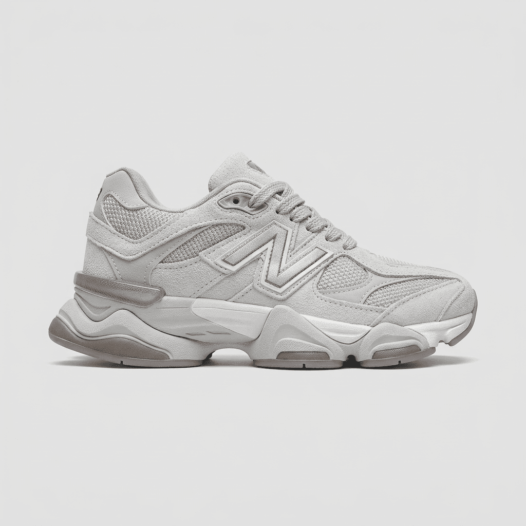 New Balance 9060 | Couro Legítimo — CINZA
