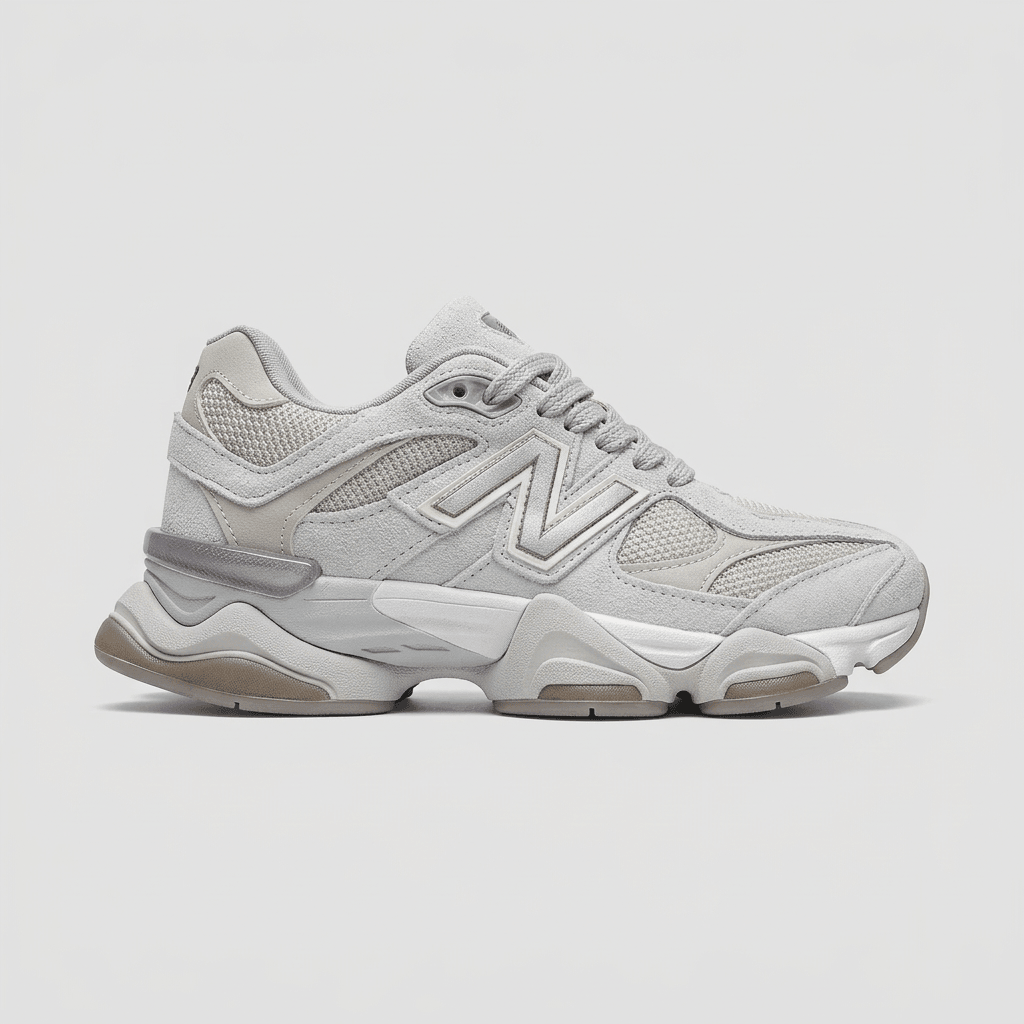 New Balance 9060 | Couro Legítimo — CINZA