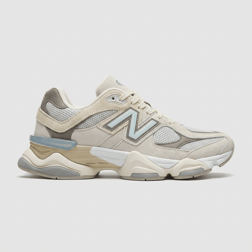 New Balance 9060 | Couro Legítimo — BEGE/CAQUI